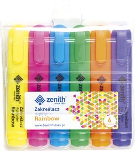 Okładka książki Zakreślacze Zenith Rainbow - zestaw 6 sztuk