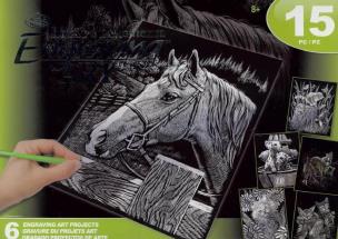 Opakowanie Zestaw 6 Wydrapywanek srebrnych Zwierzęta Domowe