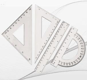 Okładka książki Zestaw geometryczny, linijka 15 cm