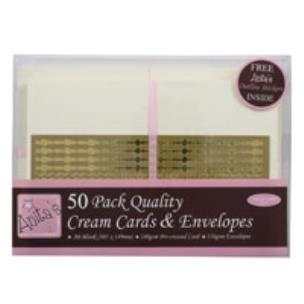Opakowanie Zestaw kopert i kart A6 Anitas kremowe 50sztuk bpz