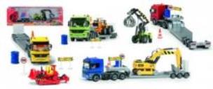 Okładka książki Zestaw pojazdów budowlanych 49 cm, 4 rodzaje