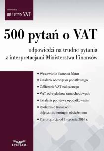Okładka książki 500 PYTAŃ O VAT