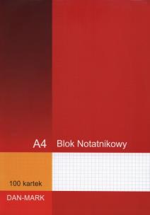 Opakowanie Blok notatnikowy A4/100K kratka biały (5szt)