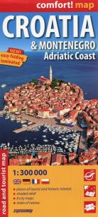 Opakowanie Croatia i Montenegro Adriat Coast mapa samochodowo-turystyczna 1:300 000