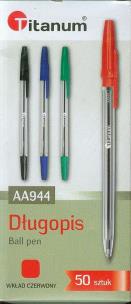 Opakowanie Długopis czerwony 50 sztuk