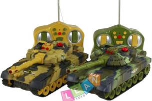 Opakowanie Duży czołg 45cm zdalnie sterowany 2 kolory bitwa