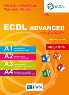 Okładka książki ECDL Advanced na skróty. Edycja 2015 r