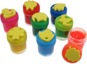 Opakowanie Farby do malowania palcami z pieczątkami 8 sztuk