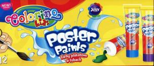 Opakowanie Farby plakatowe w tubach 30 ml 12 kolorów Colorino Kids