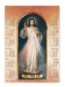 Okładka książki Kalendarz plakatowy Jezus Miłosierny