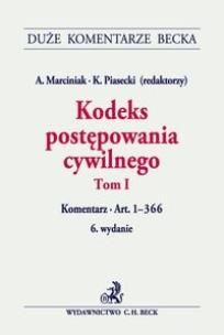 Okładka książki Kodeks postępowania cywilnego Tom I Komentarz do art. 1-366