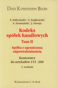 Okładka książki Kodeks spółek handlowych tom 2 Spółka z ograniczoną odpowiedzialnością