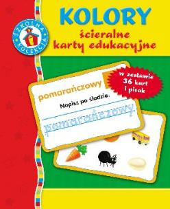 Okładka książki Kolory. Ścieralne karty edukacyjne