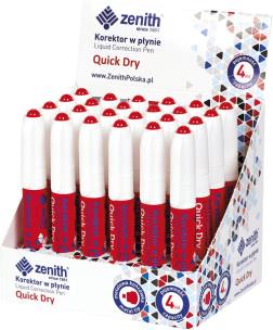 Opakowanie Korektor w płynie Zenith Quick Dry 4 ml - box 24 sztuki