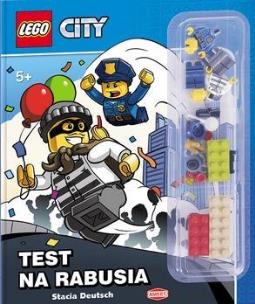 LEGO City. Test na rabusia. Autor: Stacia Deutsch i Rhody Cohon. Multiszop.pl Okładka książki LEGO City. Test na rabusia