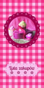 Opakowanie Lista zakupów czerwona