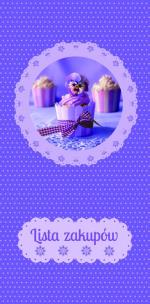 Opakowanie Lista zakupów okładka fioletowa