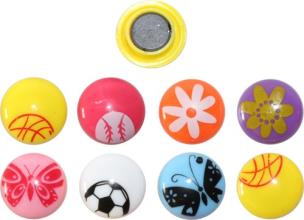 Opakowanie Magnesy do tablic 20 mm 8 sztuk Wzorki