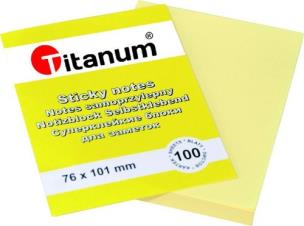 Opakowanie Notes samoprzylepny 76x101mm żółty 12 sztuk