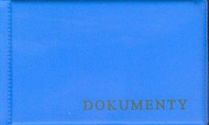 Opakowanie Okładka na dokumenty mała niebieska