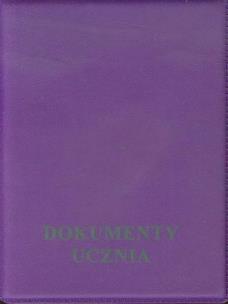 Opakowanie Okładka na dokumenty ucznia pionowa fioletowa