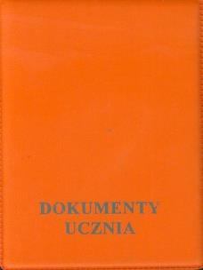 Opakowanie Okładka na dokumenty ucznia pionowa pomarańczowa