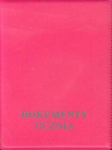 Opakowanie Okładka na dokumenty ucznia pionowa różowa