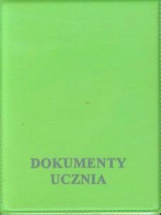 Opakowanie Okładka na dokumenty ucznia pionowa zielona