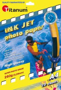 Opakowanie Papier fotograficzny A4 do drukarek atramentowych błyszczący 20 kartek