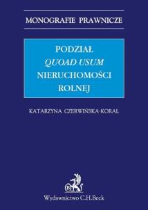 Okładka książki Podział quoad usum nieruchomości rolnej