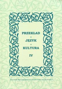 Okładka książki Przekład. Język. Kultura T. 4