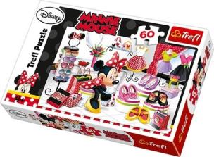Okładka książki Puzzle 60 Minnie Mouse. Zakupowe szaleństwo TREFL