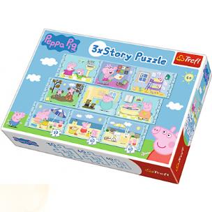 Opakowanie Puzzle Świnka Peppa 3xStory