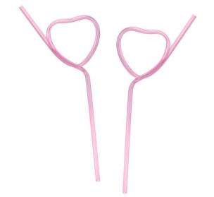 Opakowanie Rurki słomki zakręcone serduszka 5 sztuk