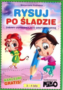 Okładka książki Rysuj po śladzie. Zabawy usprawniające grafomotor.