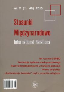 Opakowanie Stosunki Międzynarodowe International Relations Tom 48 nr 2 2013