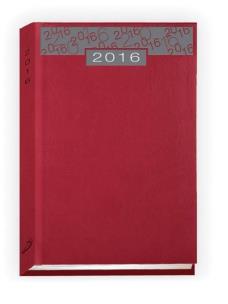 Okładka książki Terminarz 2016 - A5 Print - czerwony