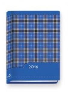 Okładka książki Terminarz 2016 - B7 Kolorowy - kratka niebieska
