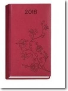 Okładka książki Terminarz 2016 tygodniowy Print - bordowy