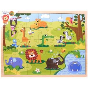 Opakowanie Układanka drewniana Safari Puzzle 35 elementów