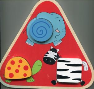 Opakowanie Układanka drewniana trójkątna Zwierzęta