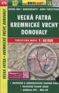 Opakowanie Velka Fatra Kremnicke Vrchy Mapa turystyczna 1:40 000