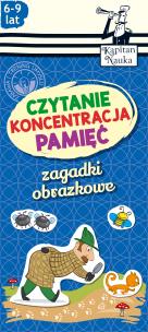 Zagadki obrazkowe Czytanie Koncentracja Pamięć 6-9 lat. Autor: Trepczyńska Magdalena. Multiszop.pl Okładka książki Zagadki obrazkowe Czytanie Koncentracja Pamięć 6-9 lat