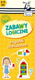 Zagadki obrazkowe Zabawy logiczne 6-9 lat. Autor: Natalia Minge. Multiszop.pl Okładka książki Zagadki obrazkowe Zabawy logiczne 6-9 lat