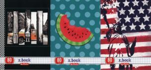 Opakowanie Zeszyt A5 x.book w kratkę 80 kartek 5 sztuk mix