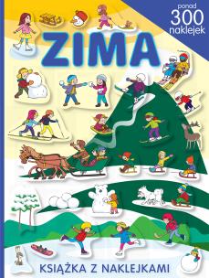 Zima. Ponad 300 naklejek. Autor: Opracowanie zbiorowe. Multiszop.pl Okładka książki Zima. Ponad 300 naklejek