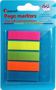 Opakowanie Znaczniki samoprzylepne fluo 5 kolorów