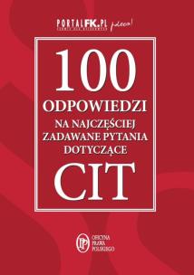 Okładka książki 100 odpowiedzi na najczęściej zadawane pytania CIT