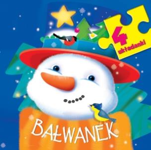 Okładka książki Bałwanek. 4 układanki