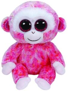 Opakowanie Beanie Boos Ruby - różowo-biała małpka średnia